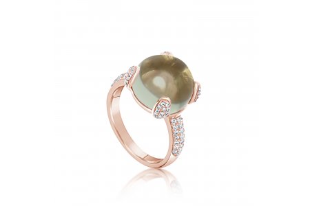 Full Bloom | Green Amethyst Ring | 18ct Rose Gold Vermeil