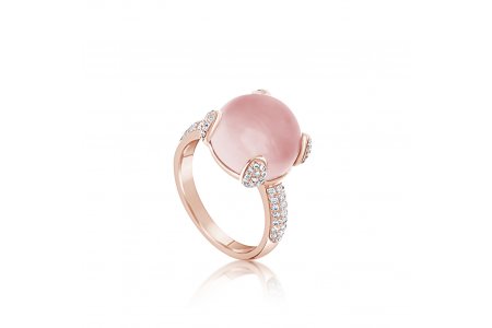 Full Bloom | Rose Quartz Ring | 18ct Rose Gold Vermeil