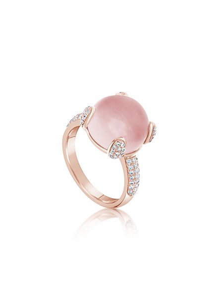 Full Bloom | Rose Quartz Ring | 18ct Rose Gold Vermeil