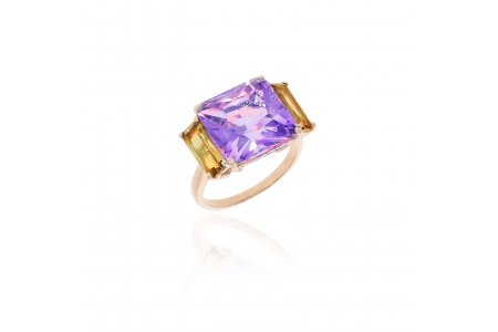 Mystique Amethyst and Citrine Ring